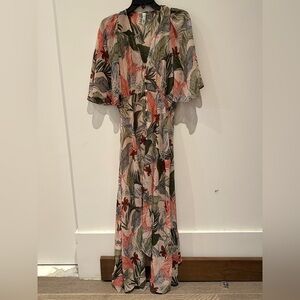 Mango Floral Print Maxi Dress